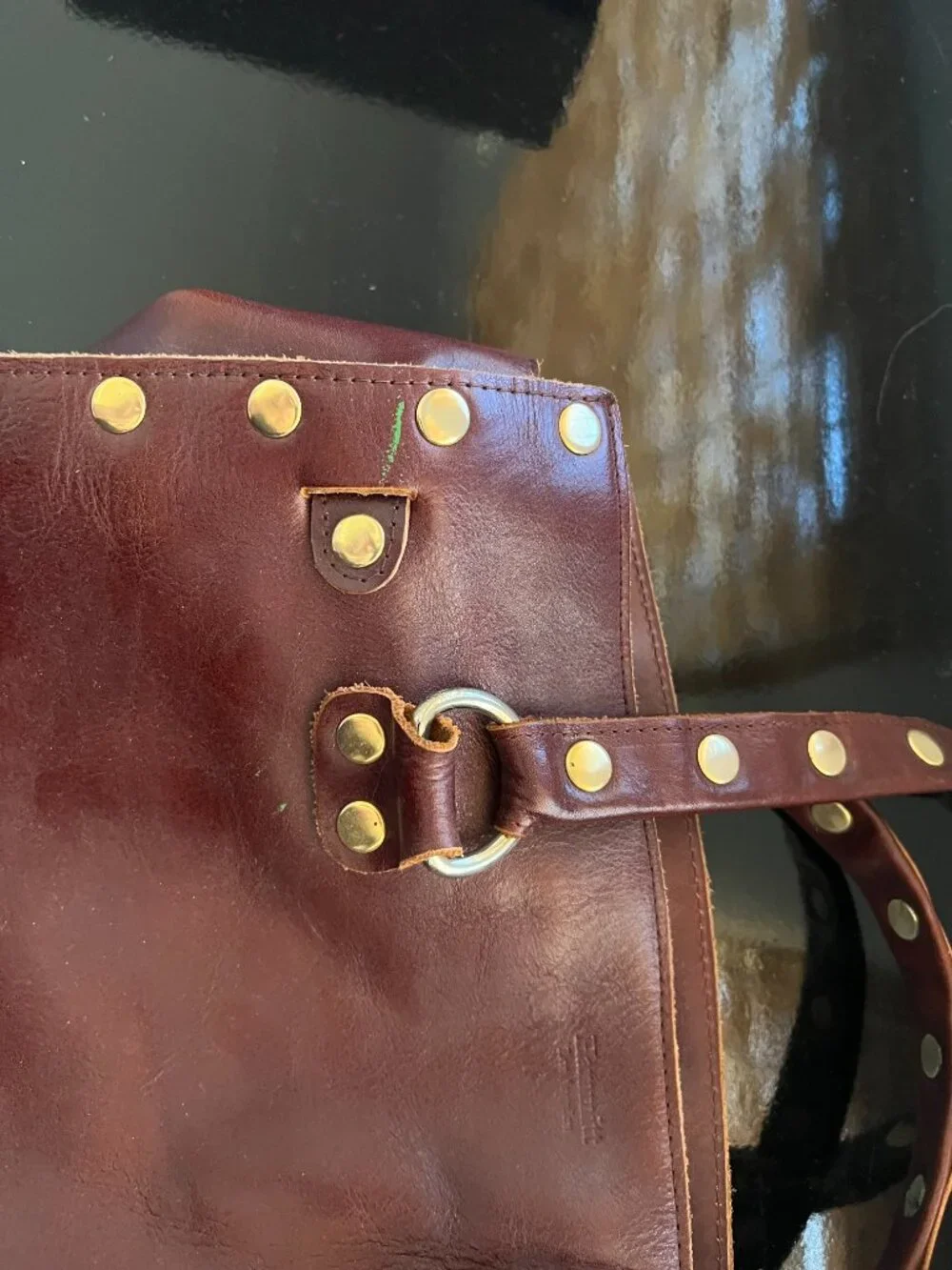 Rare Retired HAMMITT LA Leather Studded Tote